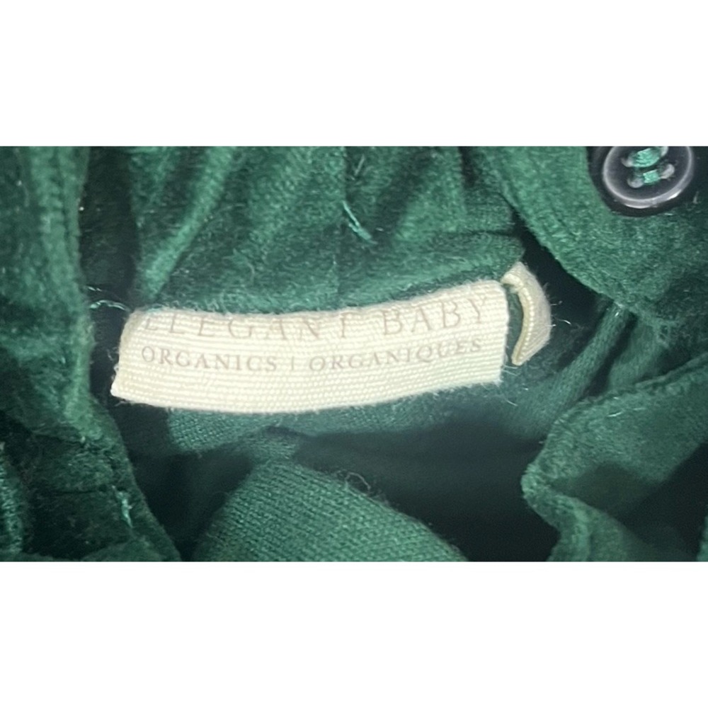 Elegant Baby Emerald Green Velvet Suspender Ruffle Romper 9-12 Months - Picture 3 of 5